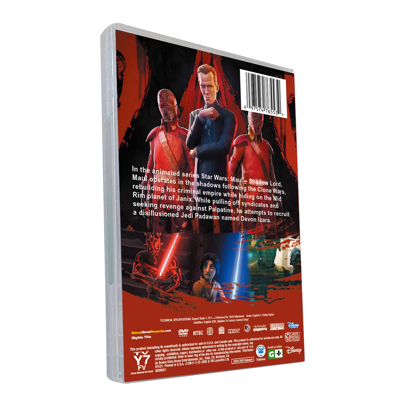 Star Wars: Maul – Shadow Lord Season 1 DVD Box Set (2-Disc) - Image 2